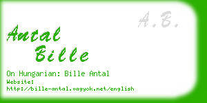 antal bille business card